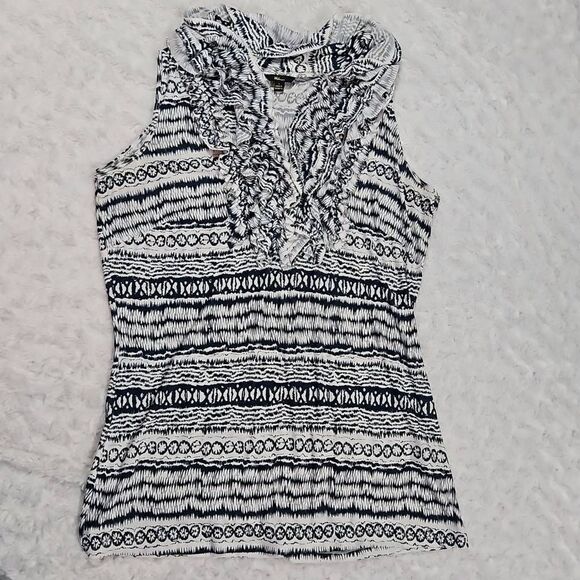 Milano Blue Aztec Print Tank Womens Size Small - Picture 1 of 7